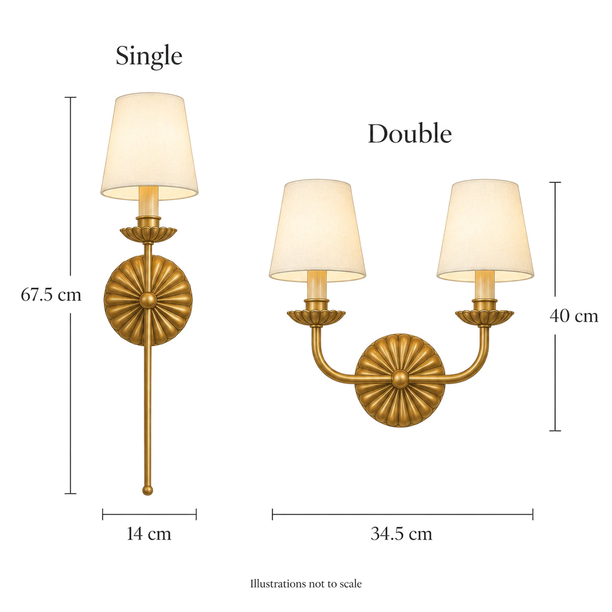 Auriflex | Elegant Adjustable Antique Gold Wall Sconce Light Fixture