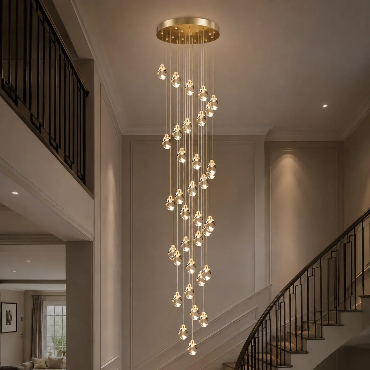 Luminara crystal chandelier in the 30-head configuration