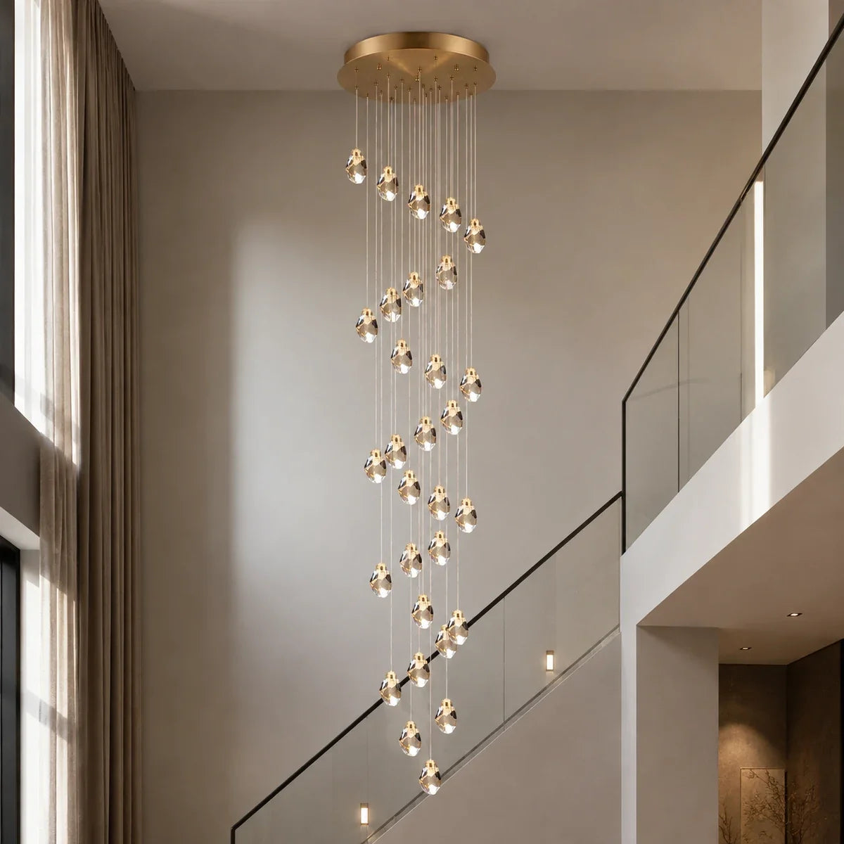 Luminara crystal chandelier in the 35-head configuration