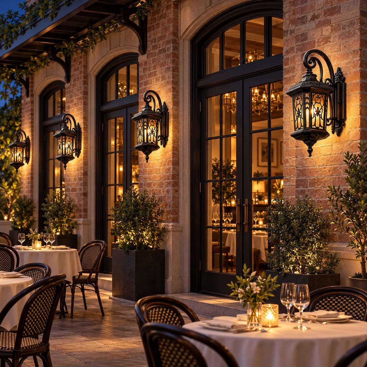 Velmora | Vintage Outdoor Wall Lantern with Ornate Metalwork, Warm 3000K LED and Glass