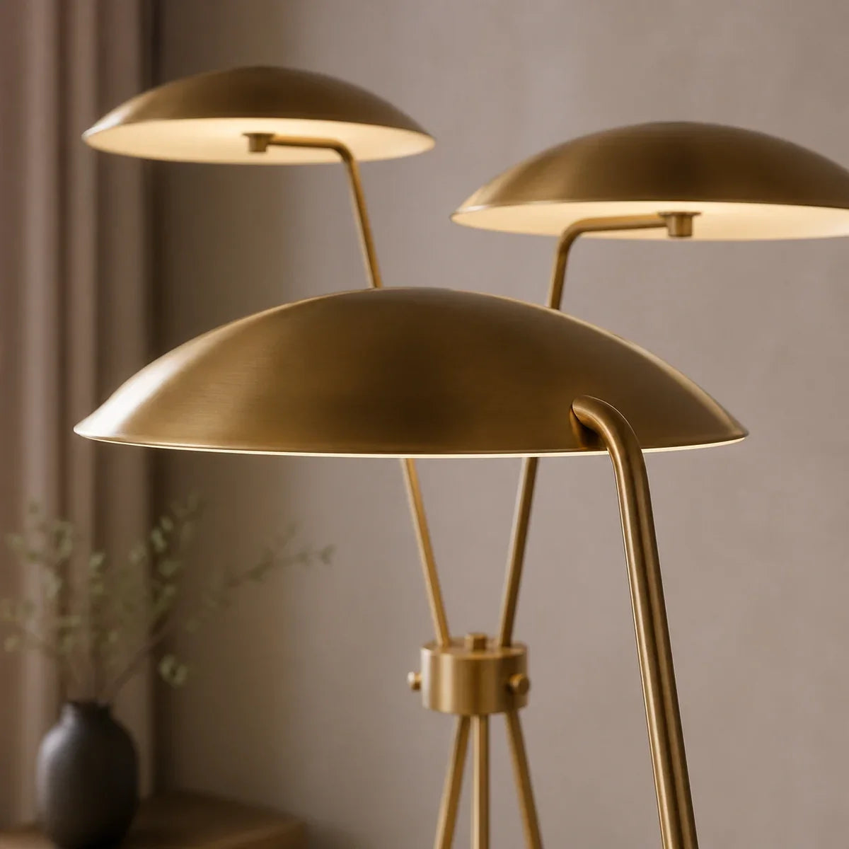 Luminara | Sleek Modern Tripod Floor Lamp with Integrated LED Lighting — product view