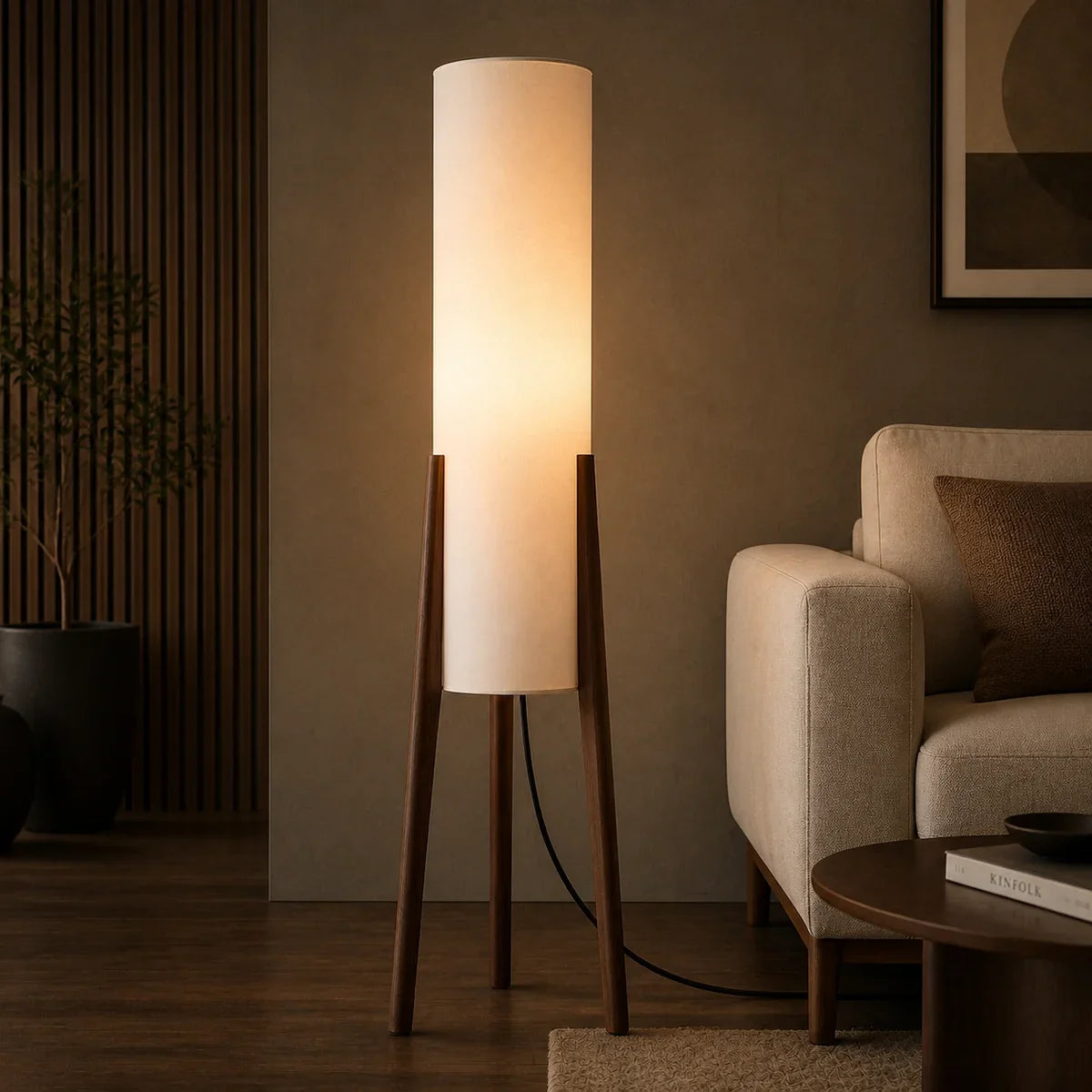 NordicWood | Stylish Modern Floor Lamp with Adjustable Tri-Color Lighting — product view