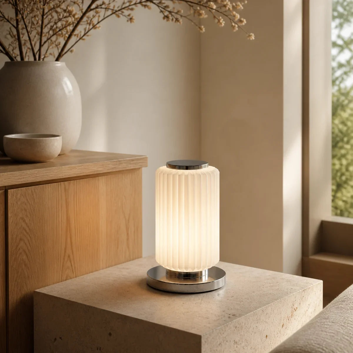 Dyrthem | Elegant Modern Aluminum Glass Standing Floor Lamp — product view