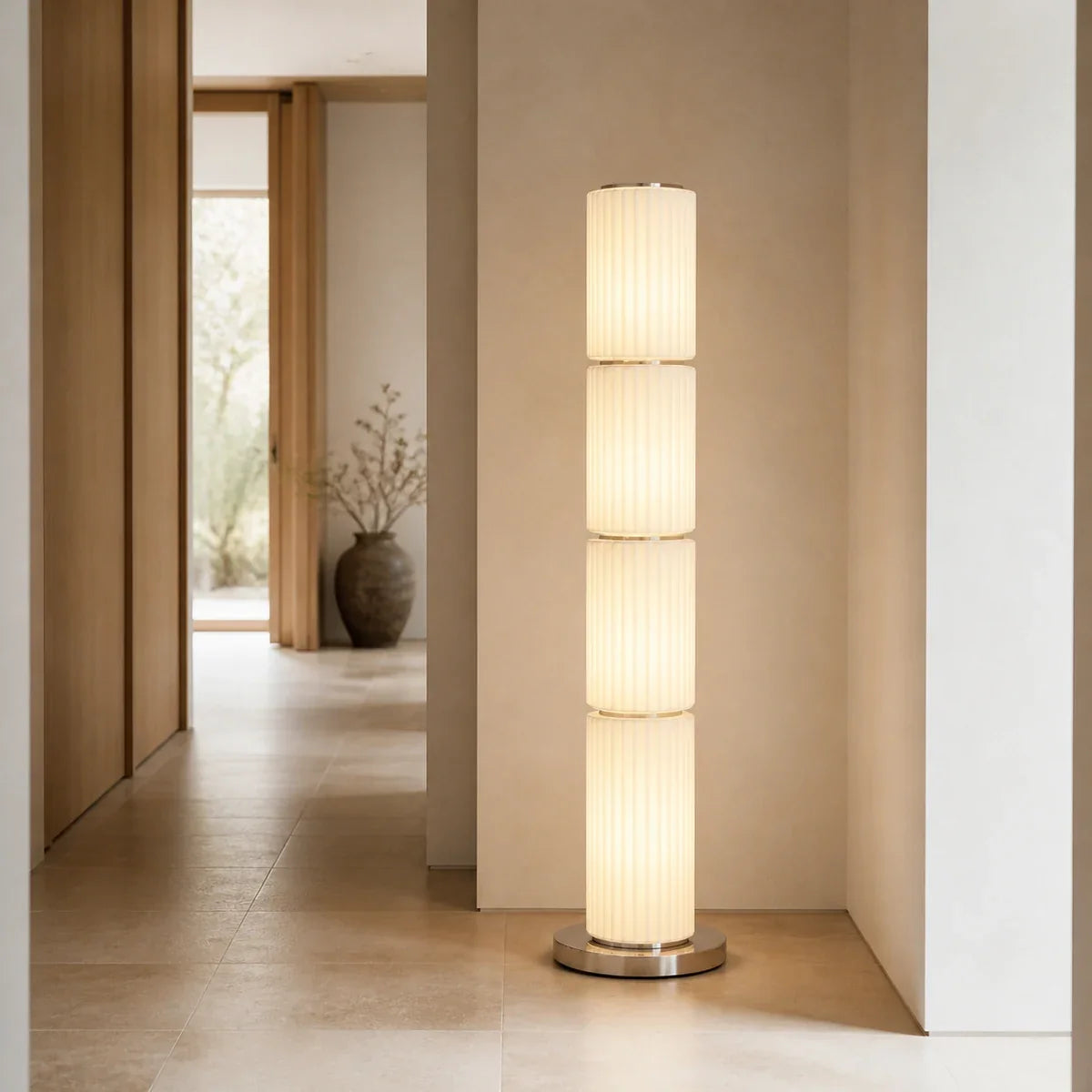 Dyrthem | Elegant Modern Aluminum Glass Standing Floor Lamp — product view
