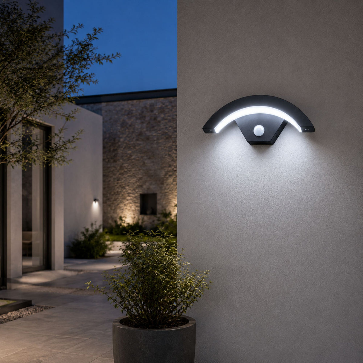 Luminara | Motion Sensor Outdoor Wall Light, Waterproof IP65 LED