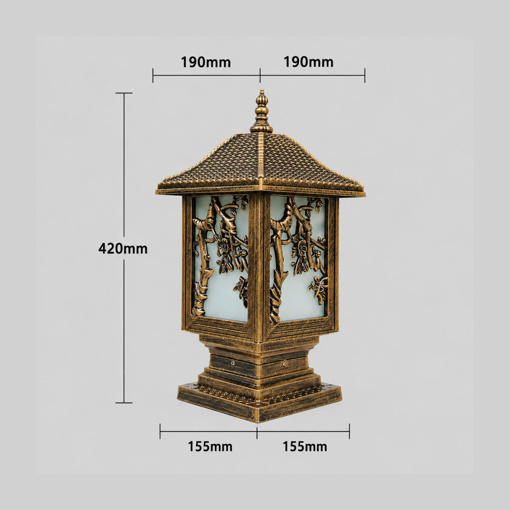 IsliLight | Elegant Floral Metal Outdoor Wall Lantern for Garden Pathways