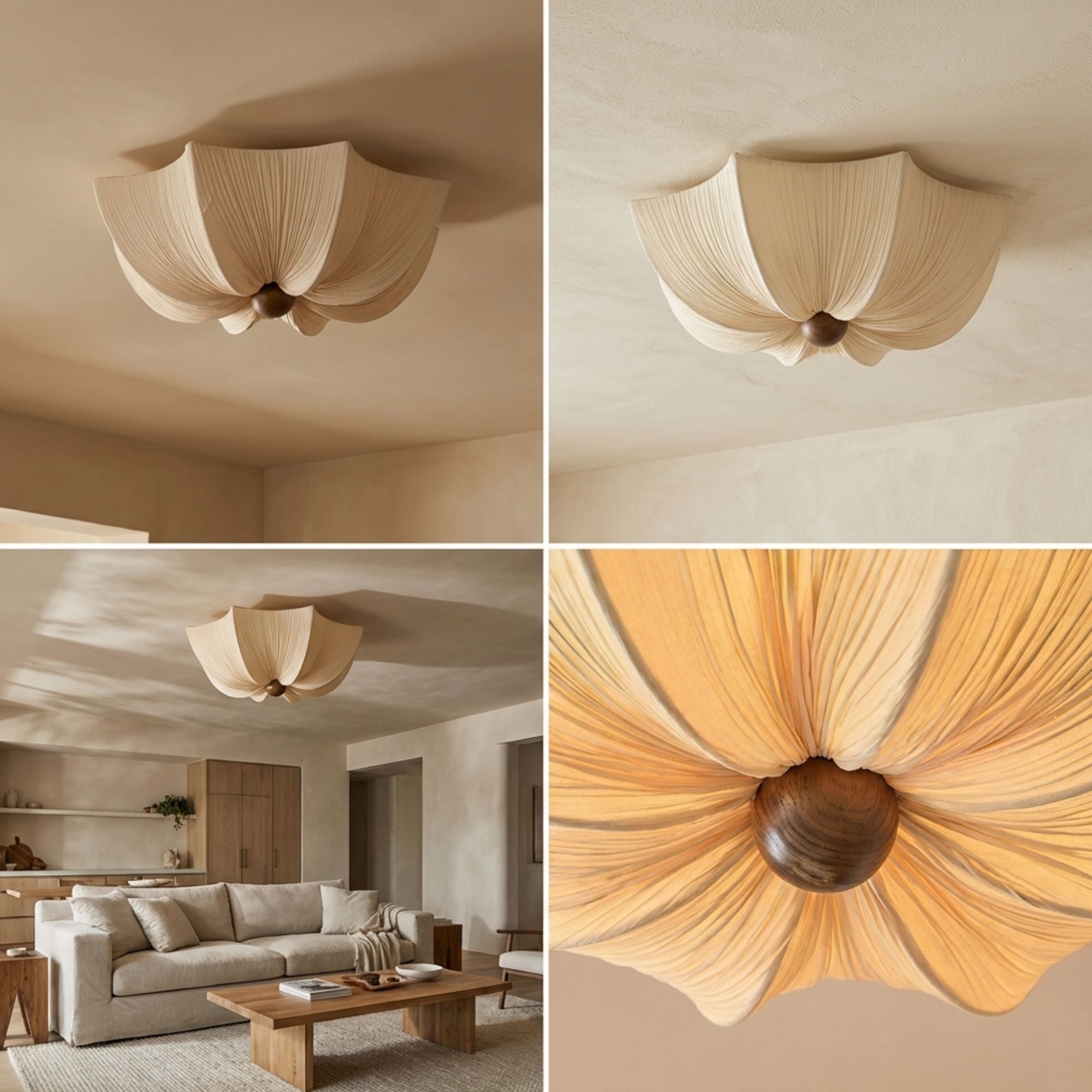 WabiSabi | Serene Elegant Flush Mount Ceiling Light Fixture