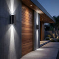 Luminara | Stylish Modern Outdoor Wall Light Fixture with Dual Projection