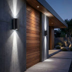 Luminara | Stylish Modern Outdoor Wall Light Fixture with Dual Projection