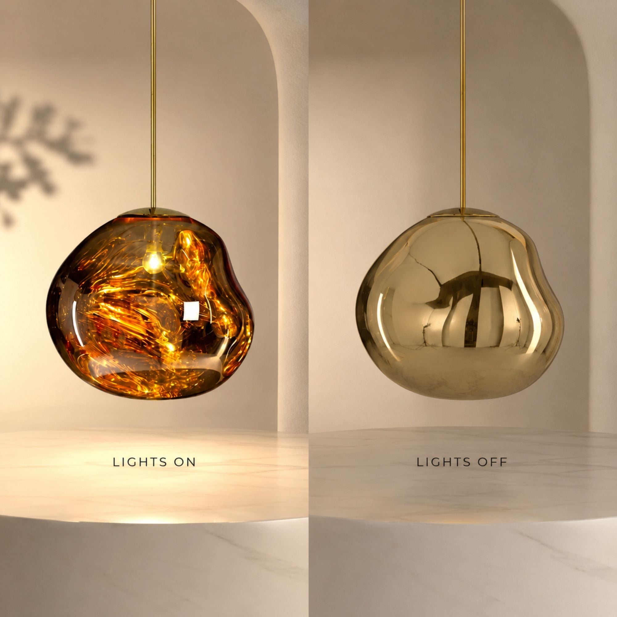Luminara | Elegant Reflective PVC Pendant Light Fixture