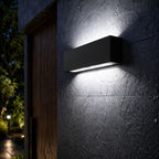 Up and down wall light, white 6000K, 24W black, no sensor