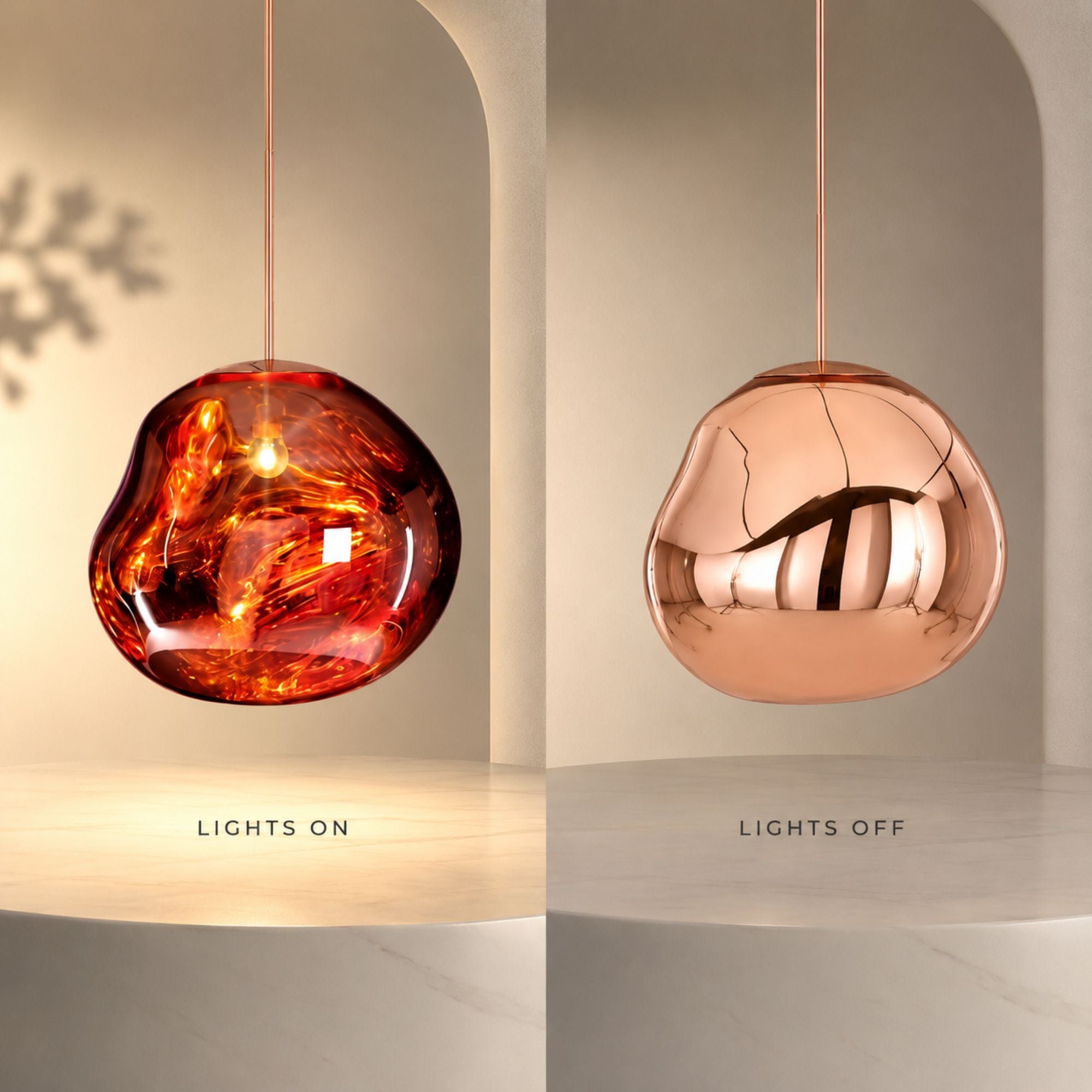 Luminara | Elegant Reflective PVC Pendant Light Fixture