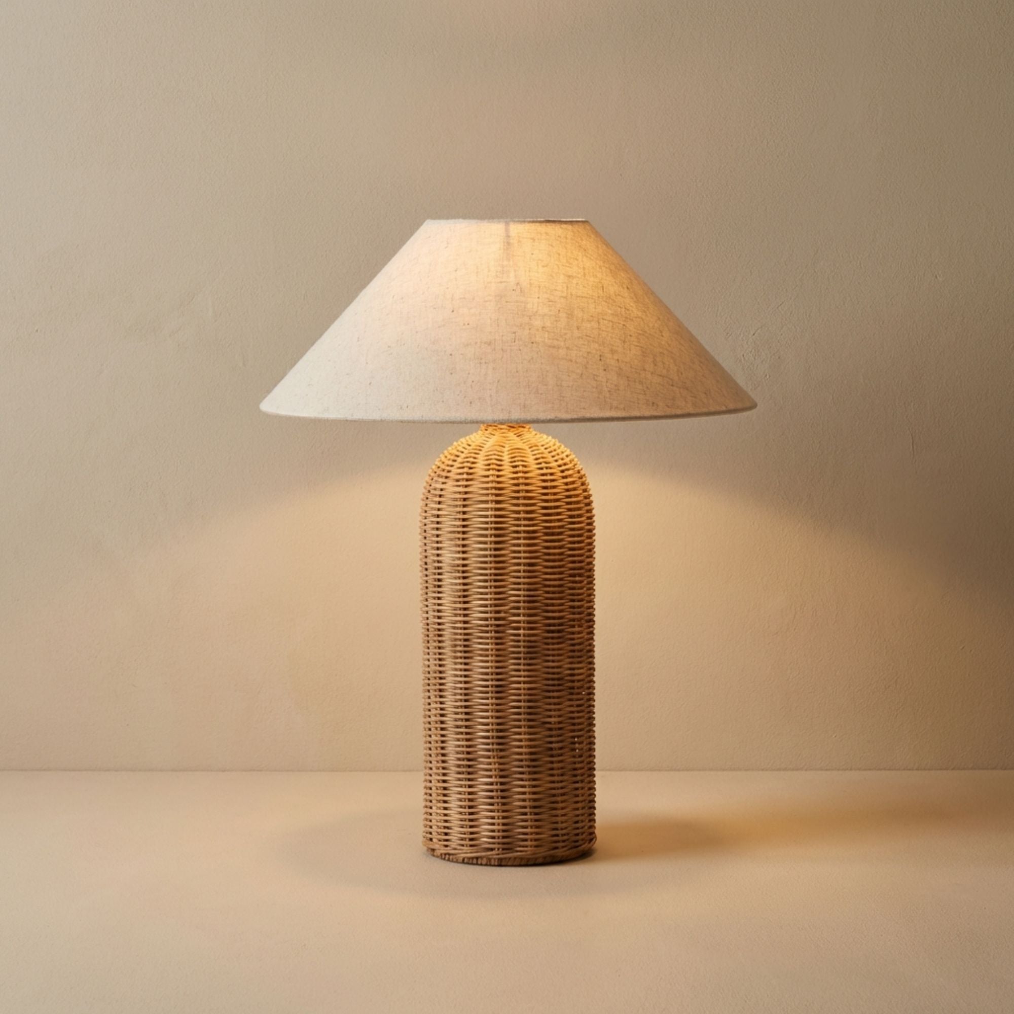 WabiSabi | Elegant Handcrafted Rattan Table Lamp for Bedroom & Living Room