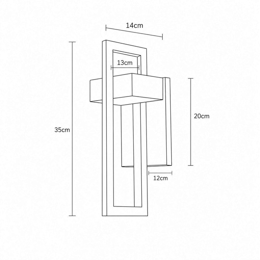 NocturnaLight | Elegant Modern Outdoor Wall Lantern for Patios and Gardens