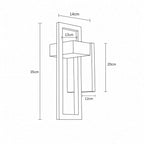 NocturnaLight | Elegant Modern Outdoor Wall Lantern for Patios and Gardens