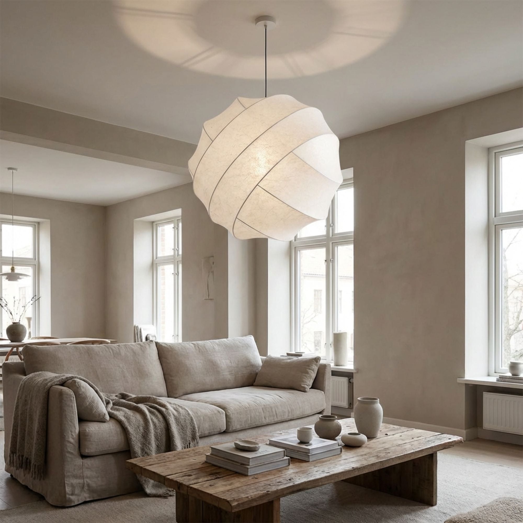 SilkAura | Elegant Minimalist Wabi Sabi Kitchen Pendant Lighting