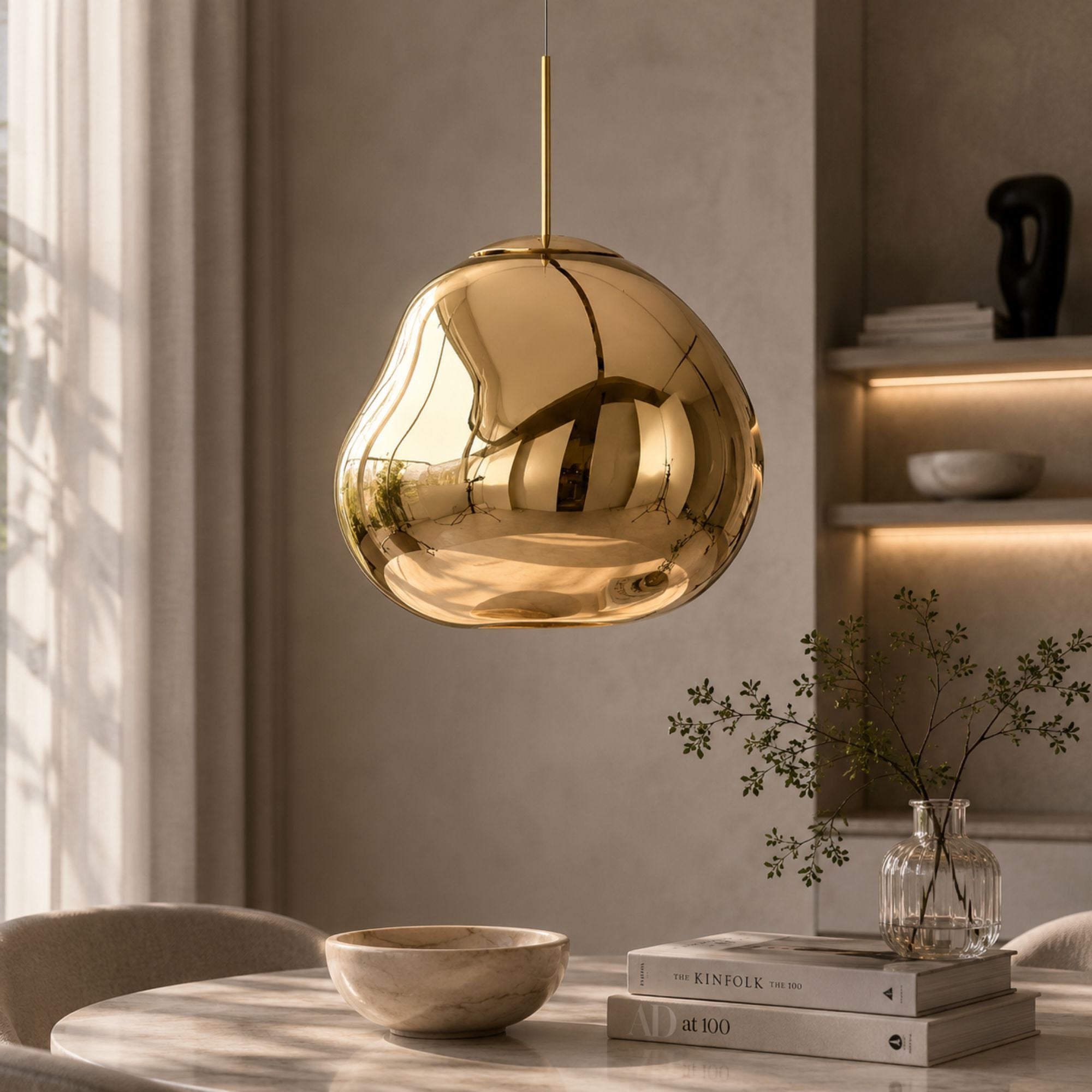 Luminara | Elegant Reflective PVC Pendant Light Fixture