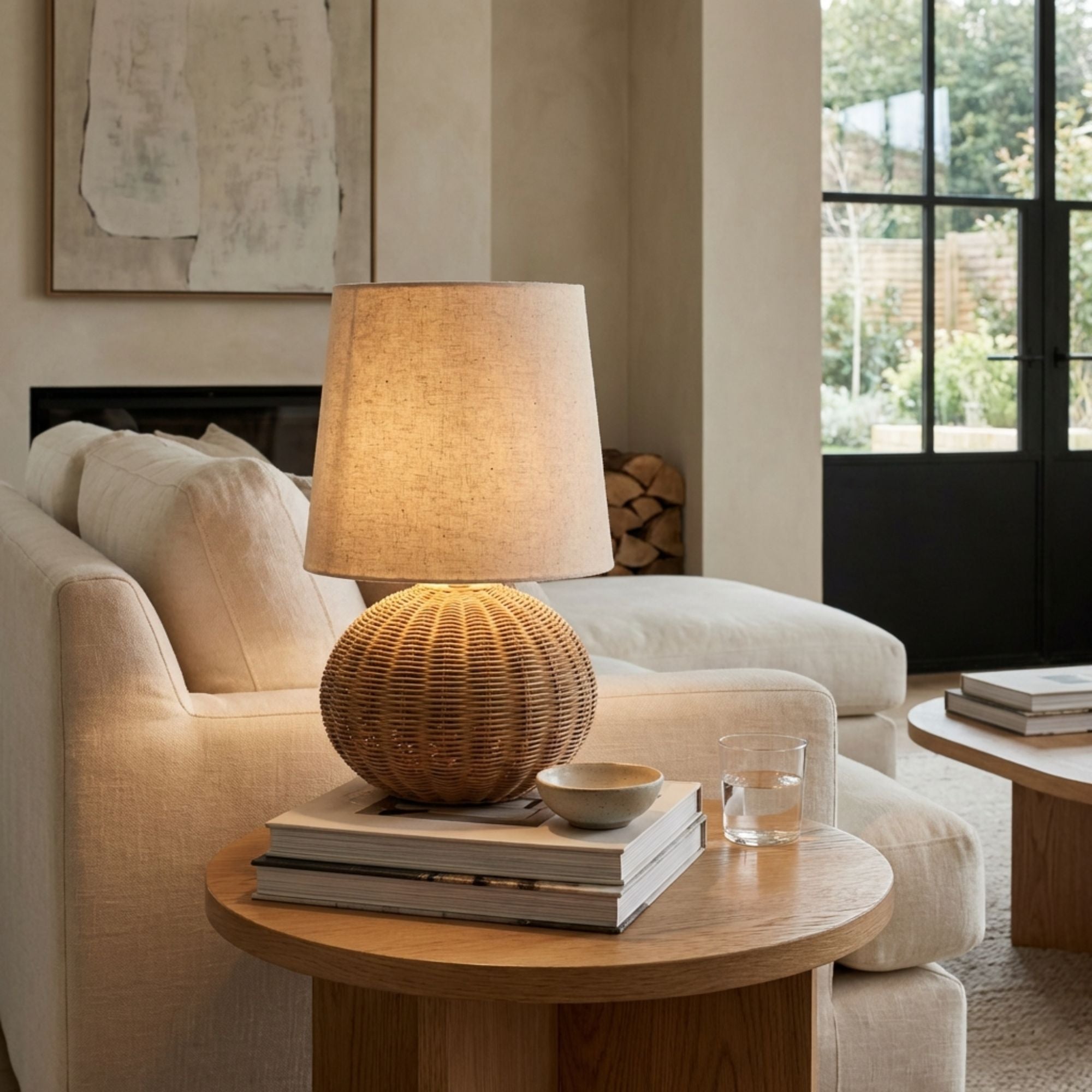 WabiSabi | Elegant Handcrafted Rattan Table Lamp for Bedroom & Living Room
