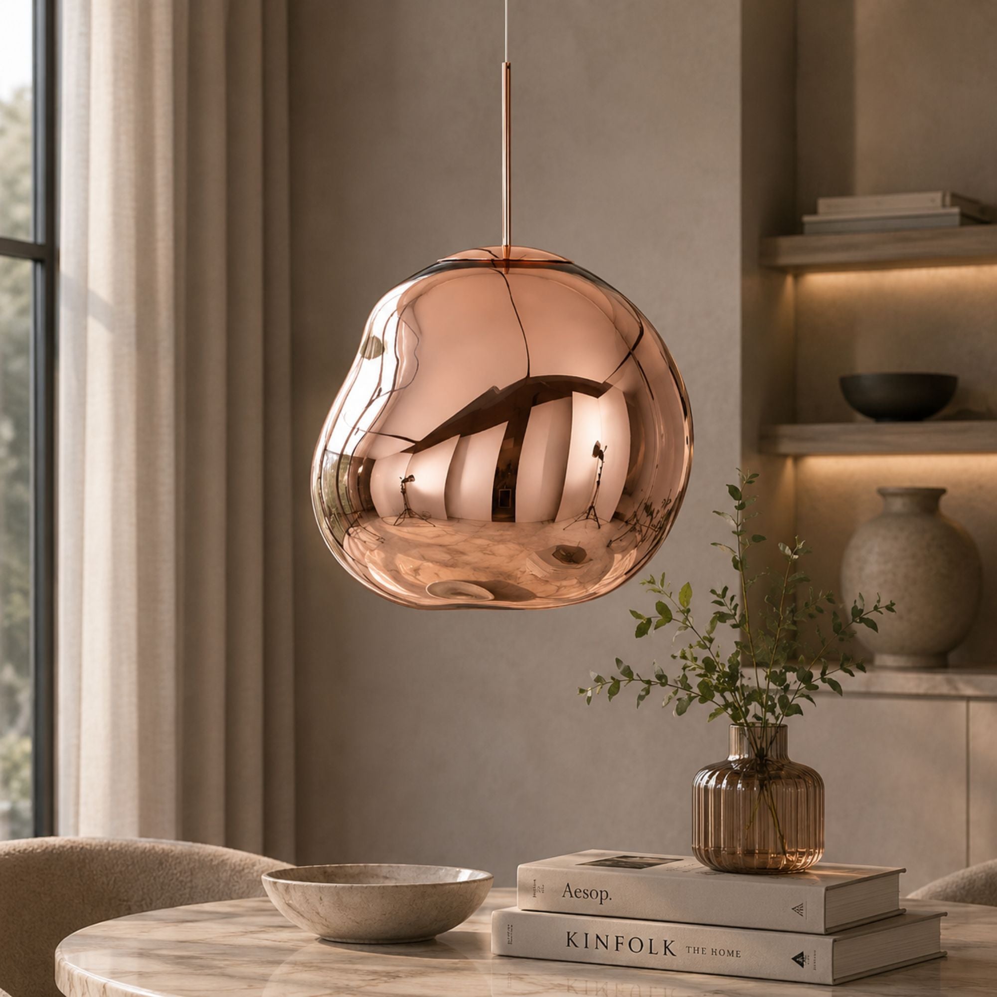 Luminara | Elegant Reflective PVC Pendant Light Fixture