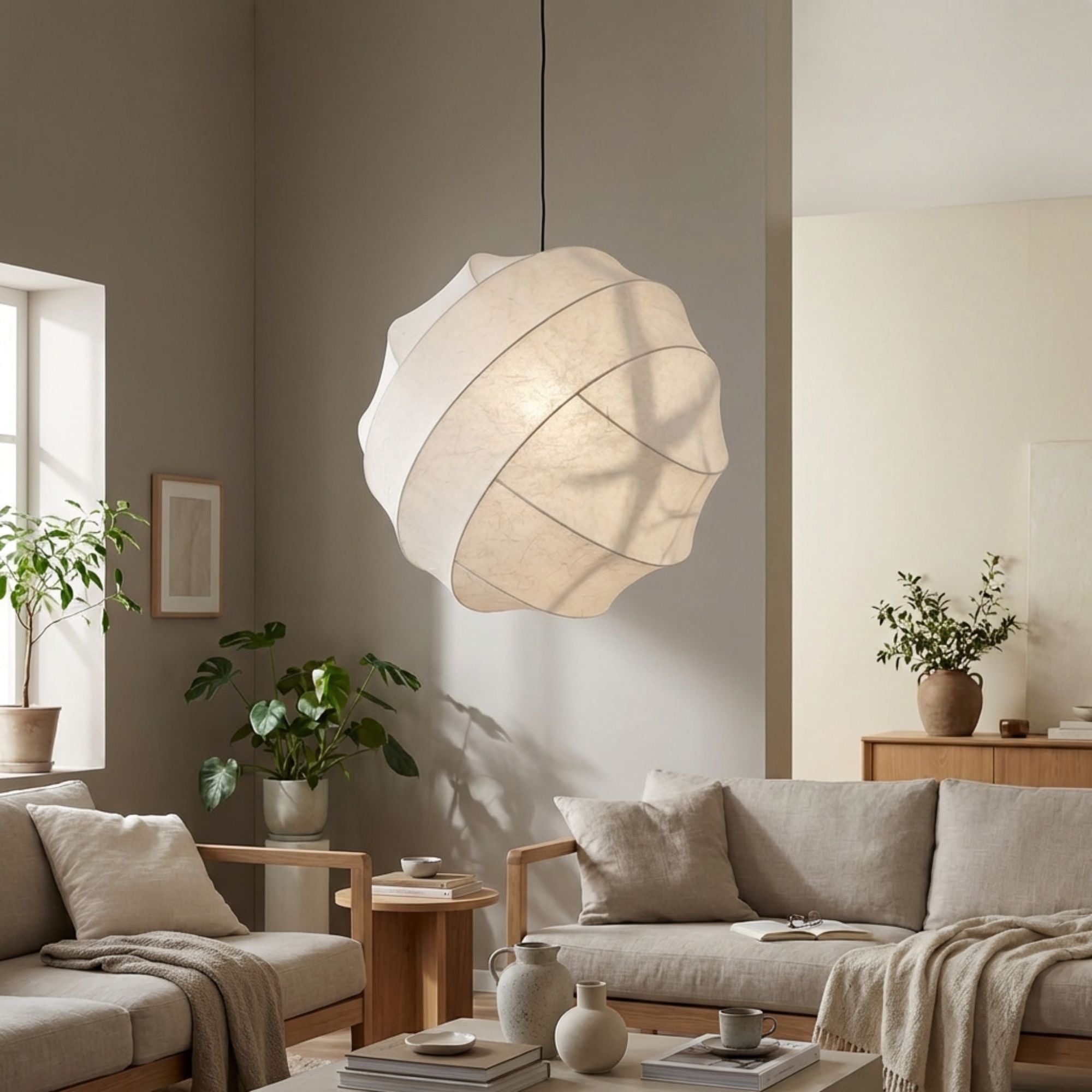 SilkAura | Elegant Minimalist Wabi Sabi Kitchen Pendant Lighting