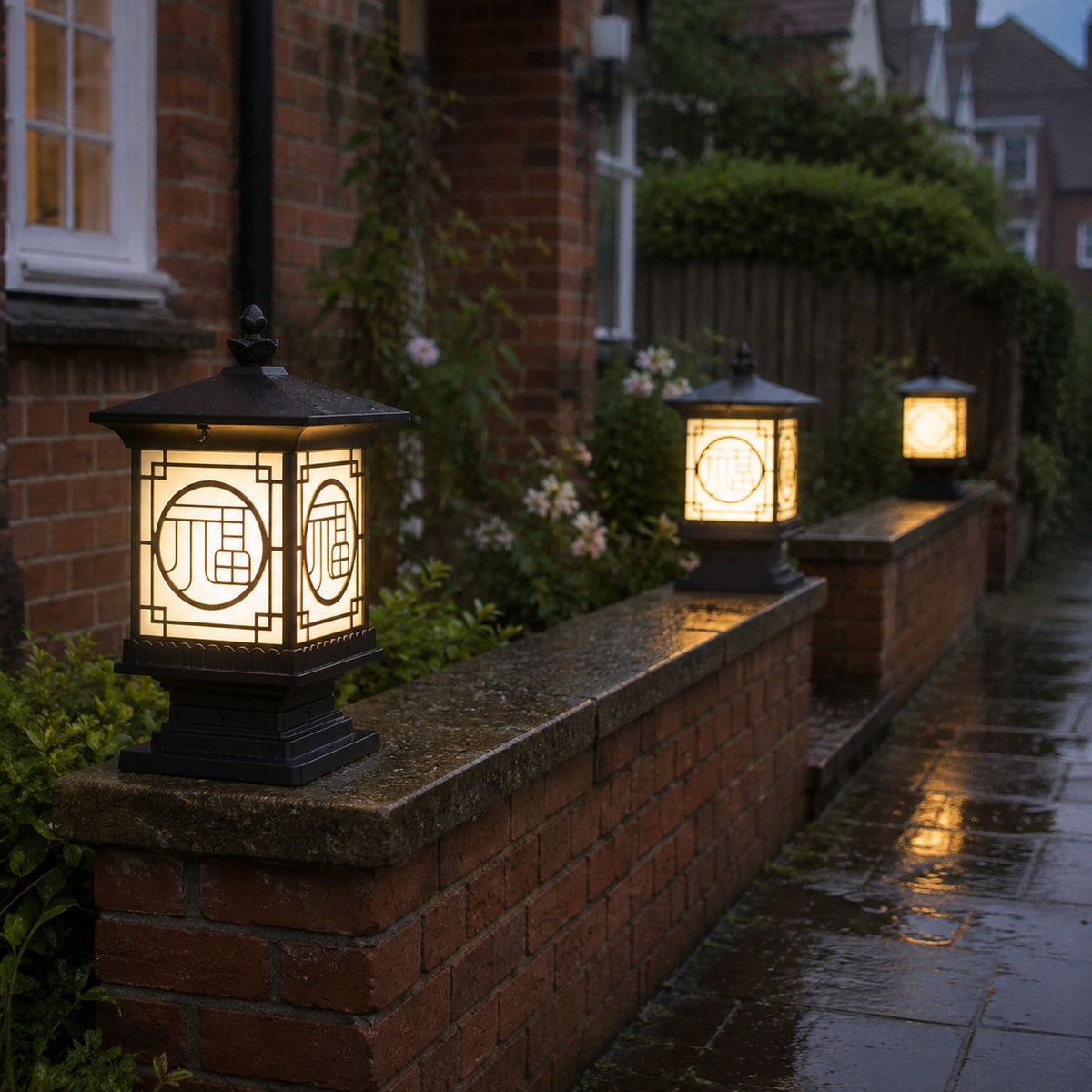 Outdoor Post Light | Tall Lantern Post Cap, 40 or 44cm, IP65