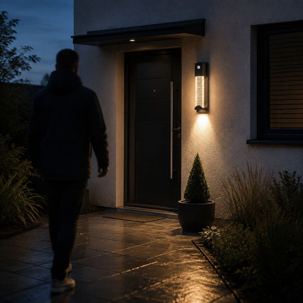 AetherGlow | Elegant Waterproof Outdoor Wall Lamp with Sensor Light