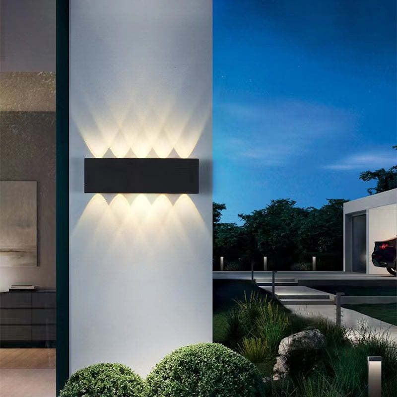 AetherStone | Sleek Modern Metal Outdoor Wall Lantern Light 16