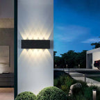 AetherStone | Sleek Modern Metal Outdoor Wall Lantern Light 16
