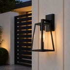 Tapered Outdoor Wall Lantern | Glass or Acrylic, E27 Porch Light