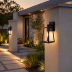 Tapered Outdoor Wall Lantern | Glass or Acrylic, E27 Porch Light