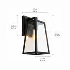 Tapered Outdoor Wall Lantern | Glass or Acrylic, E27 Porch Light