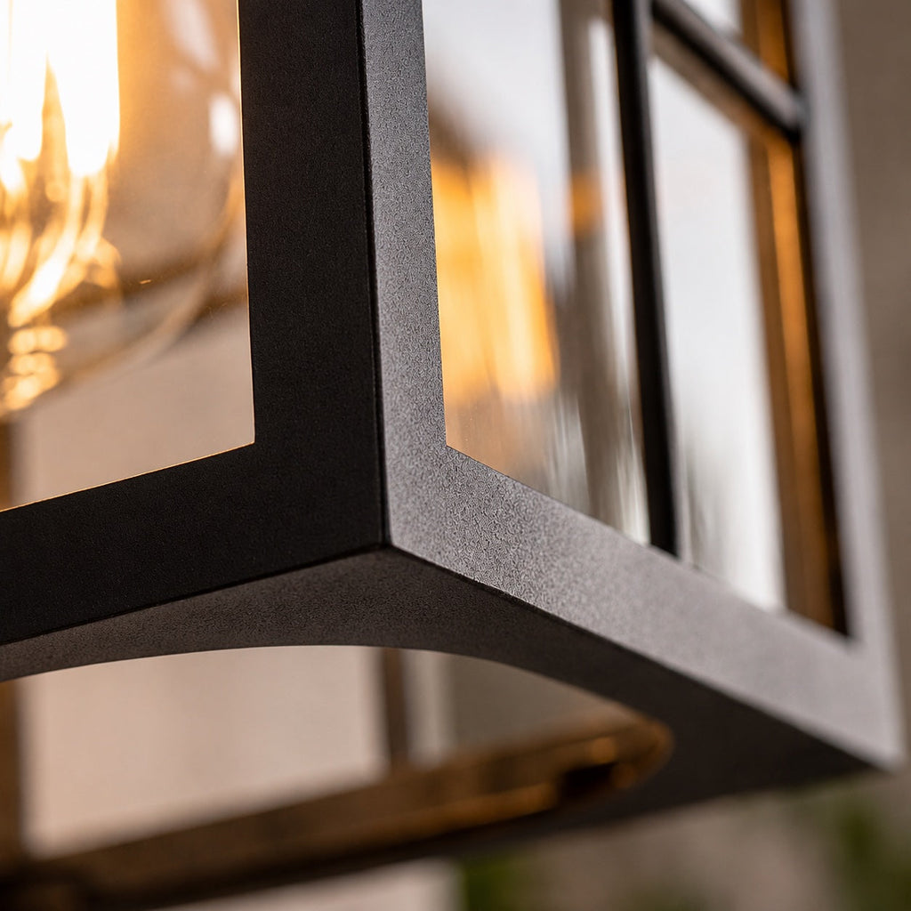 AluminaGlow | Elegant Durable Outdoor Wall Sconce with Glass Shade 1