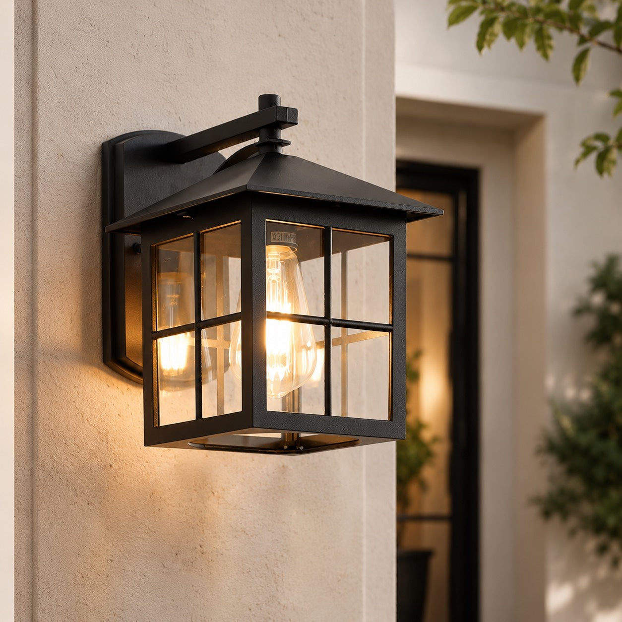 AluminaGlow | Elegant Durable Outdoor Wall Sconce with Glass Shade 2