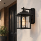 AluminaGlow | Elegant Durable Outdoor Wall Sconce with Glass Shade 4