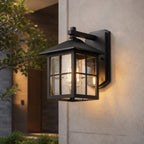 AluminaGlow | Elegant Durable Outdoor Wall Sconce with Glass Shade 6