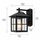 AluminaGlow | Elegant Durable Outdoor Wall Sconce with Glass Shade 7