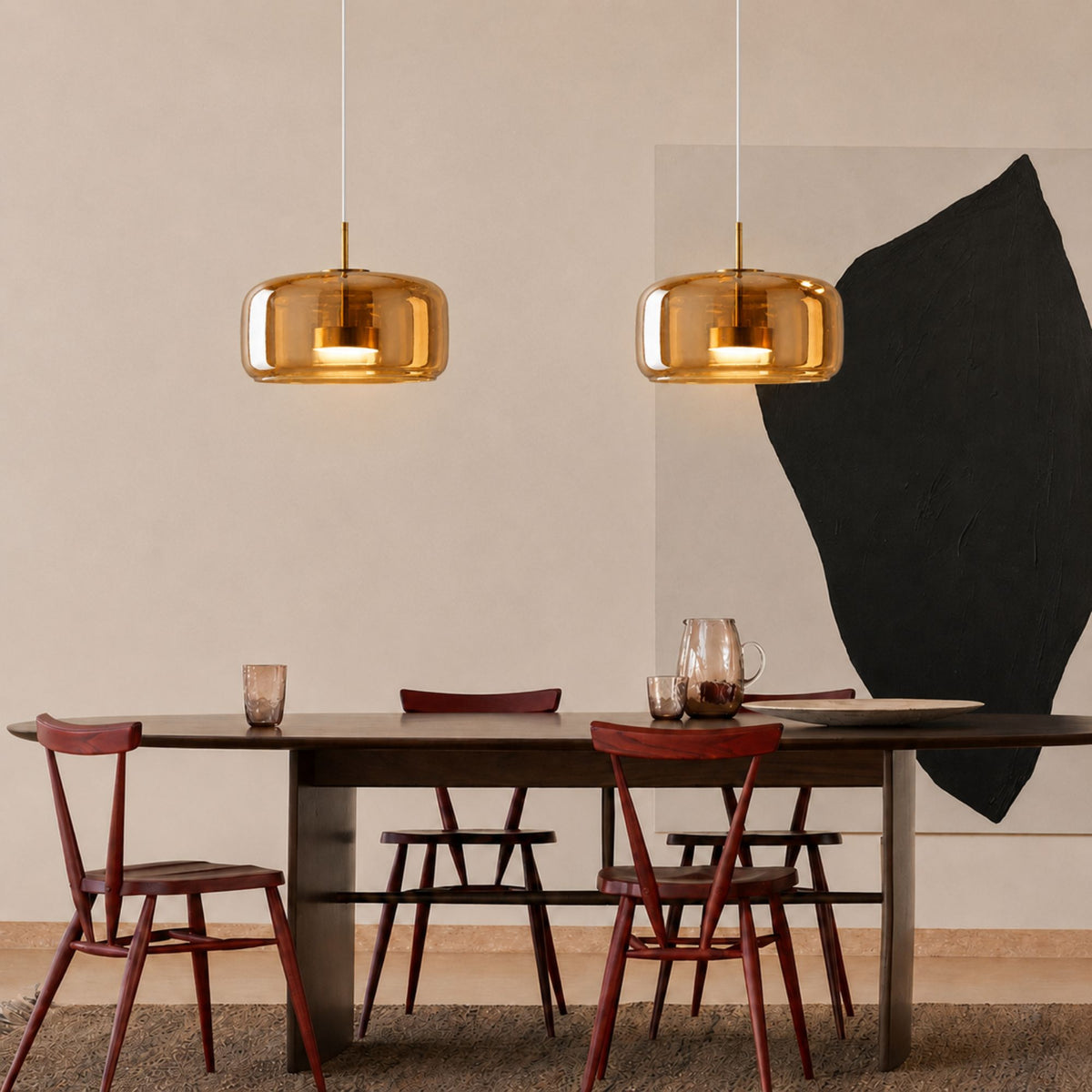 Luminara | Modern Elegant Glass Kitchen Pendant Lighting Fixture