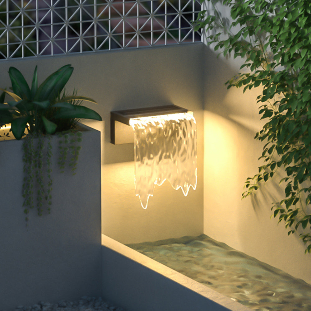 AquaGlow | Elegant Modern Solar Waterproof Outdoor Wall Lamp 0