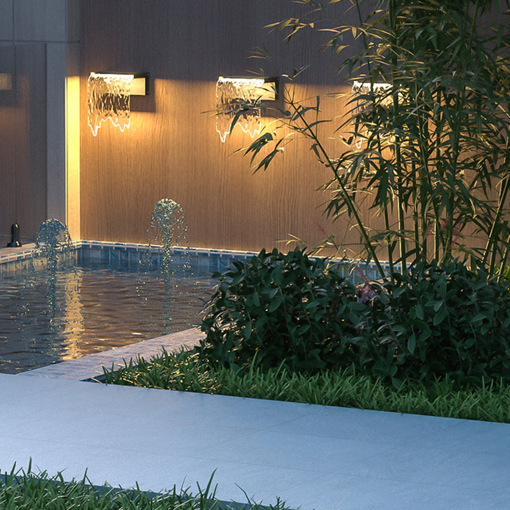 AquaGlow | Elegant Modern Solar Waterproof Outdoor Wall Lamp 2