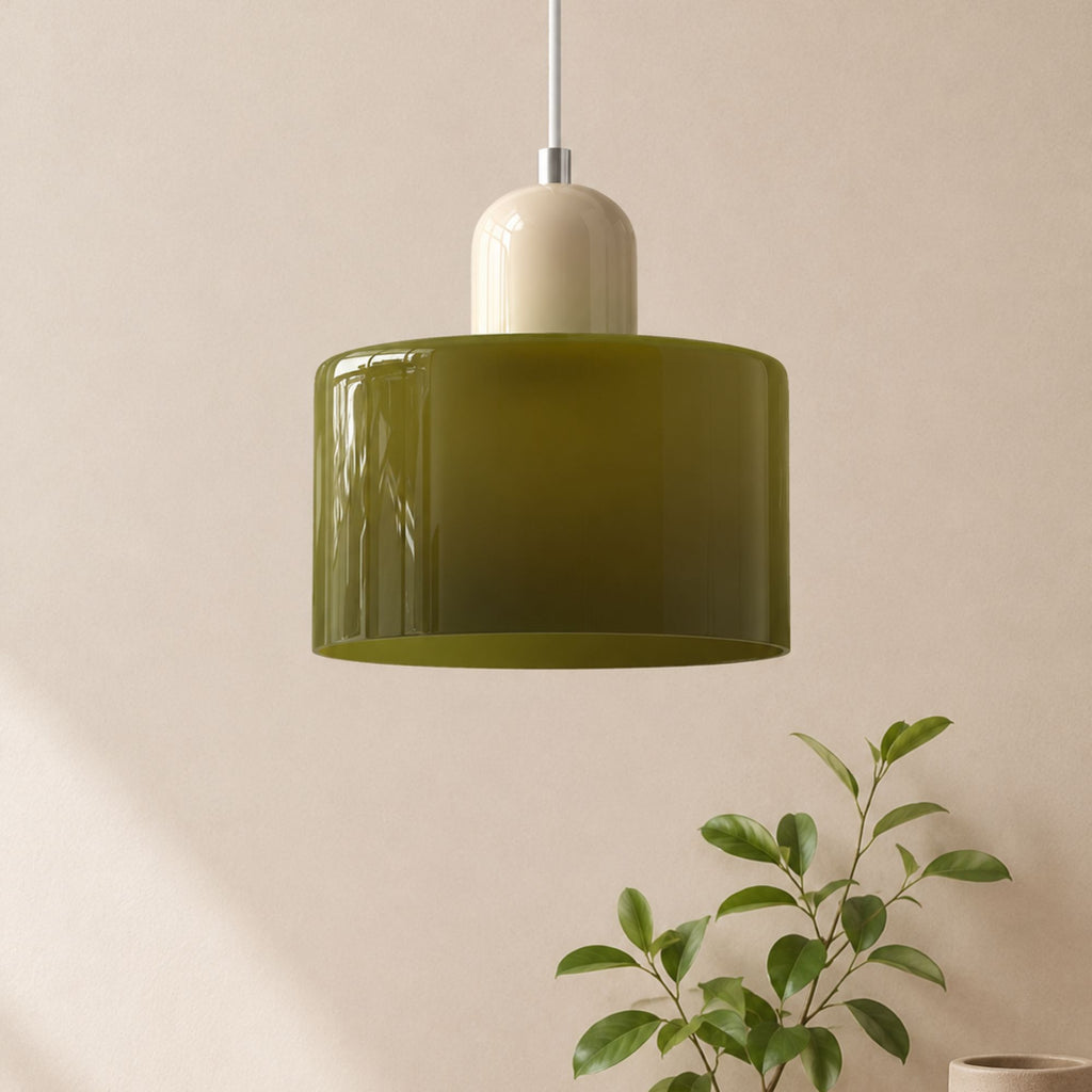 Bauhaus_inspired_Green_frosted_glass_pendant_lamp_with_soft_warm_glow_5