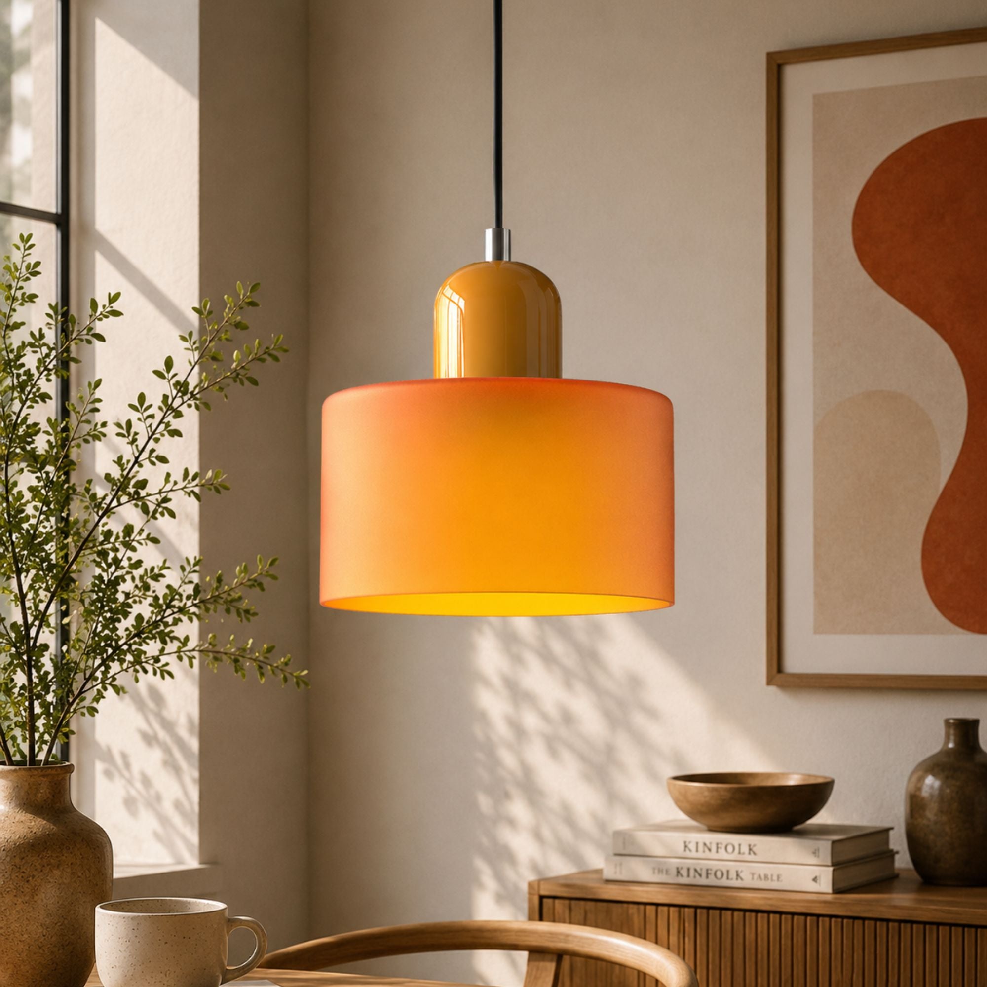 Bauhaus_inspired_orange_glass_pendant_lamp_with_soft_warm_glow_2