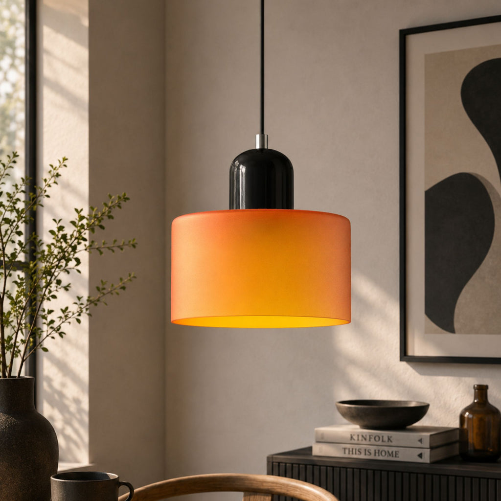 Bauhaus_inspired_orange_glass_pendant_lamp_with_soft_warm_glow_2