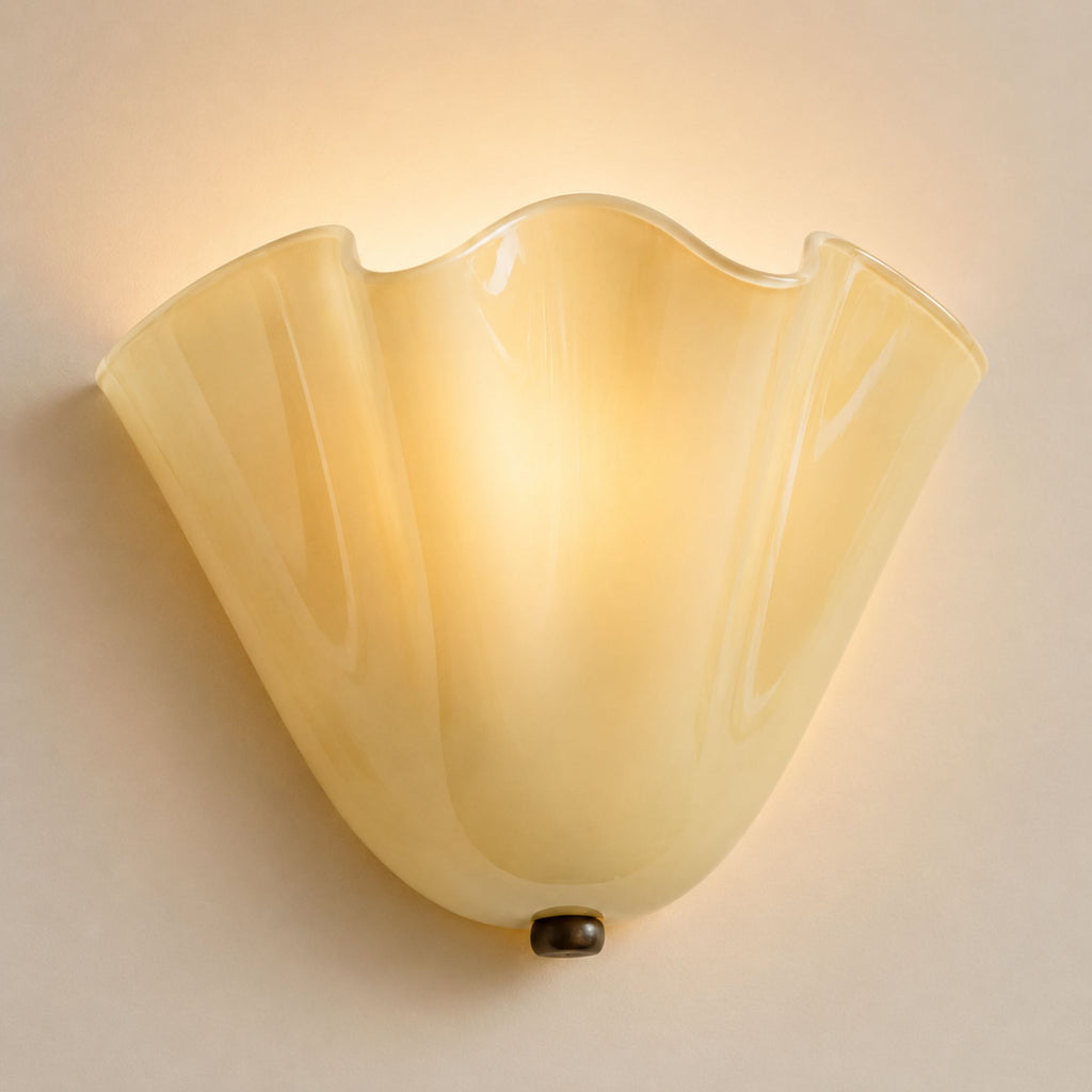 LuminaraShell | Elegant Vintage Stained Glass Wall Sconce Light 4 / biege