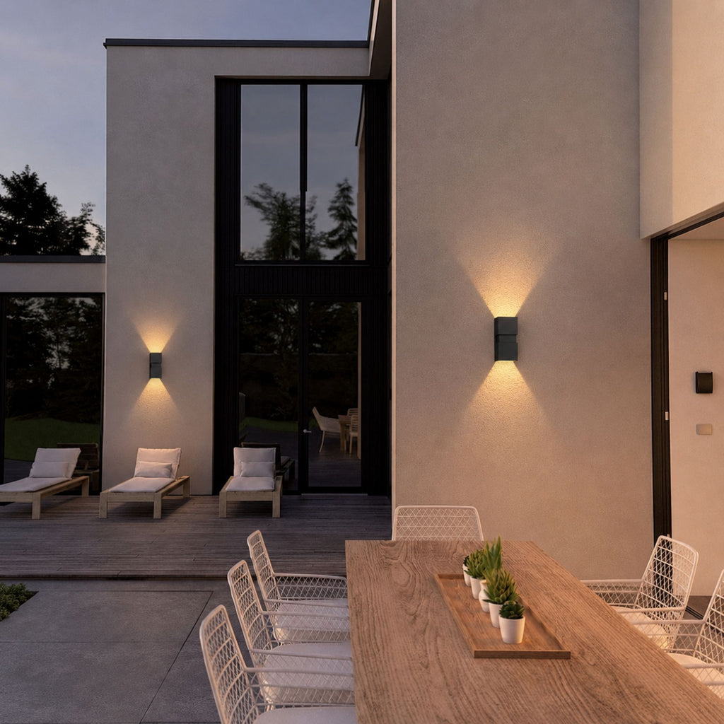 DeneLight | Modern Elegant Outdoor Wall Sconce with Dual-Directional Illumination