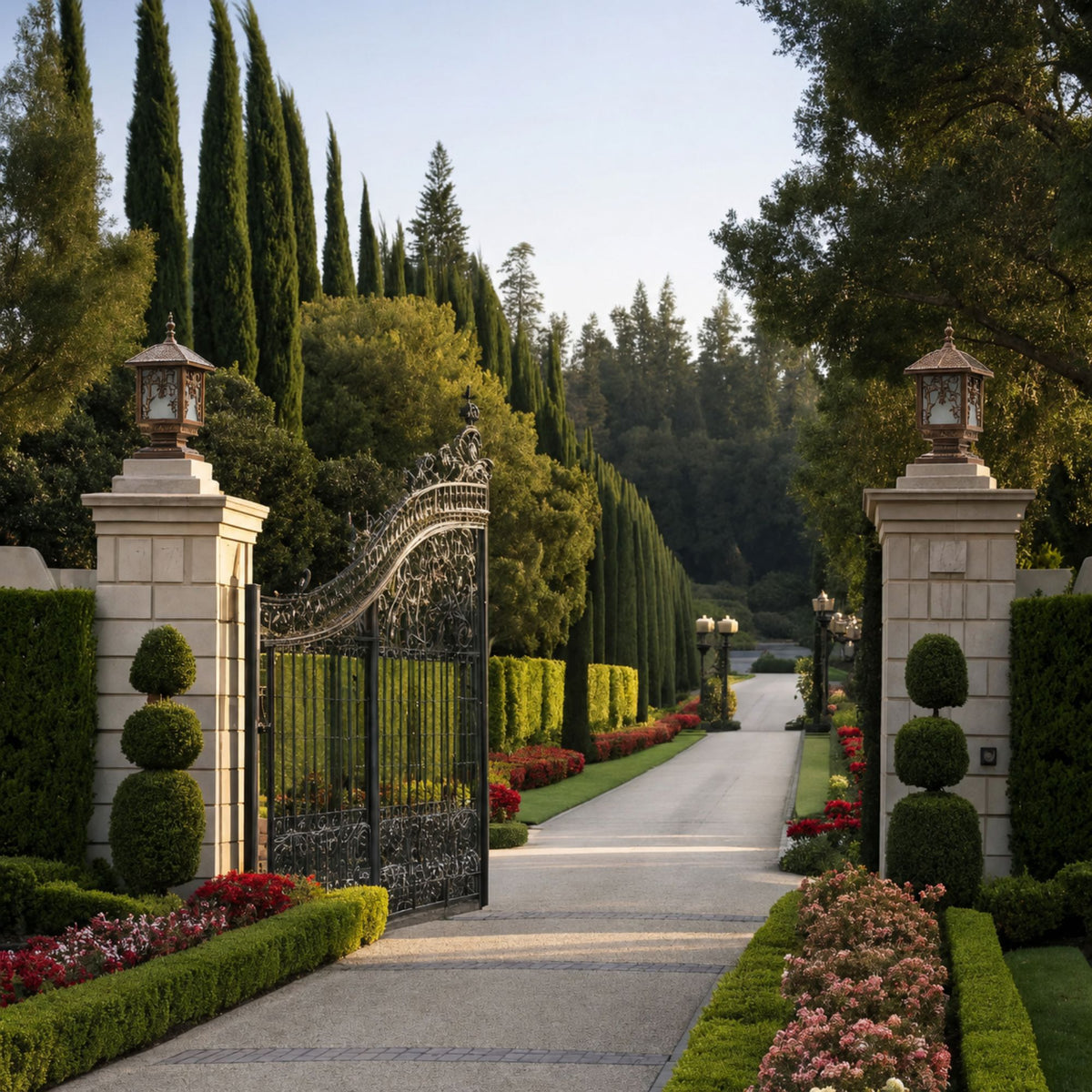 IsliLight | Elegant Floral Metal Outdoor Wall Lantern for Garden Pathways