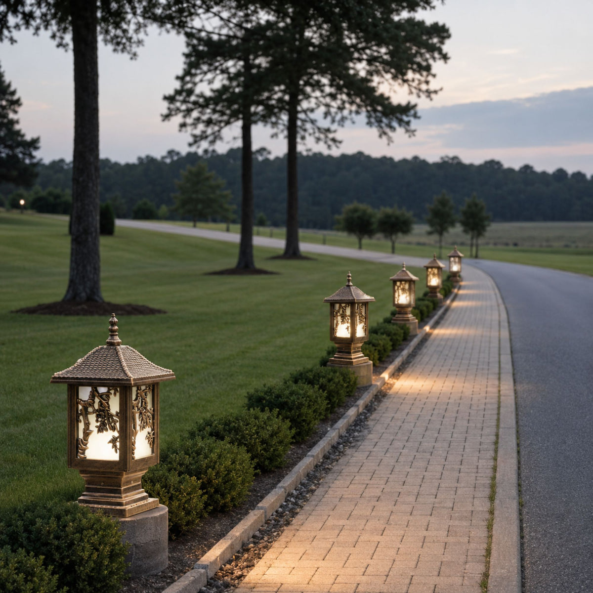 IsliLight | Elegant Floral Metal Outdoor Wall Lantern for Garden Pathways