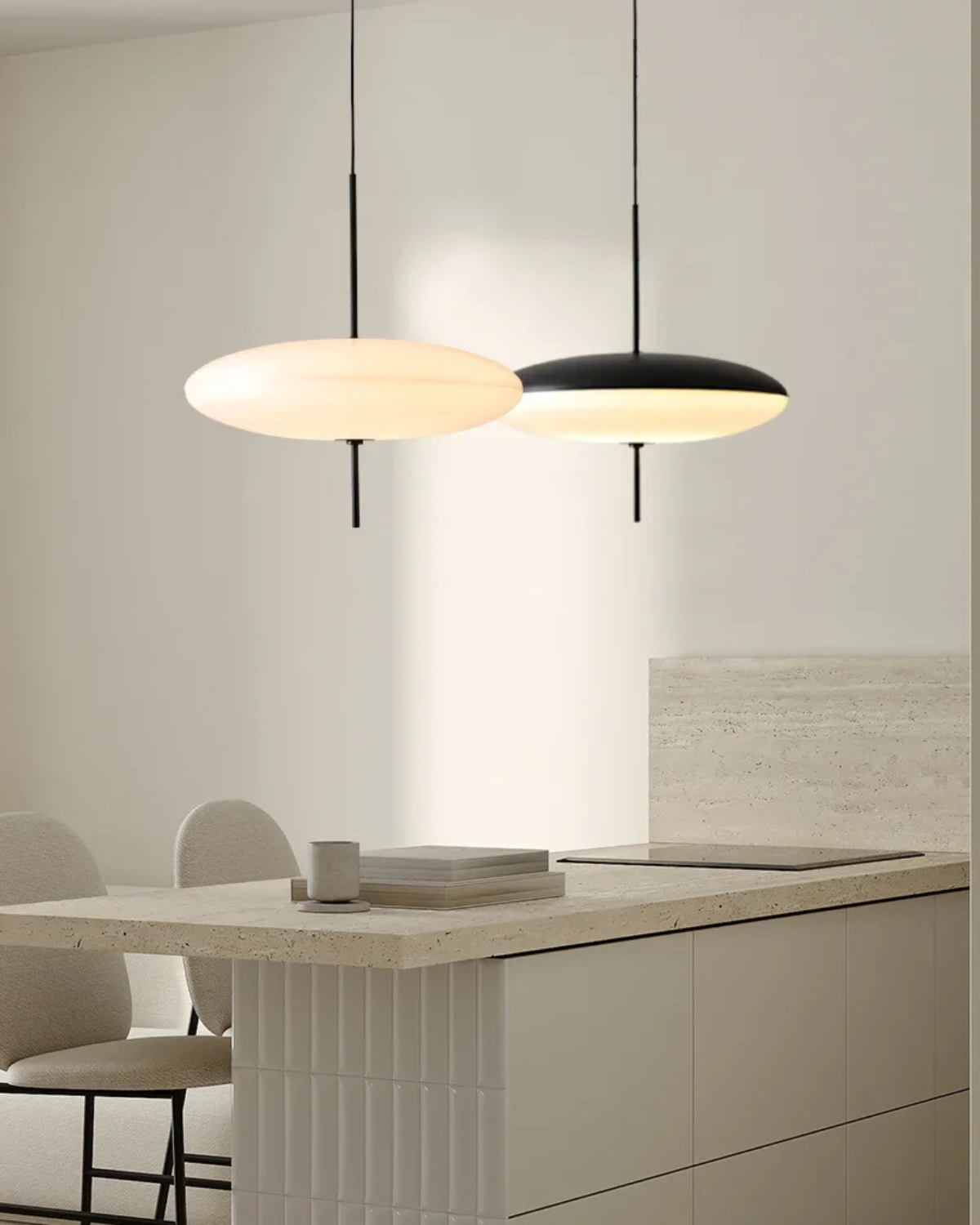 CelestialAura | Modern Two-Tone Acrylic Pendant Lighting for Kitchen Island 2