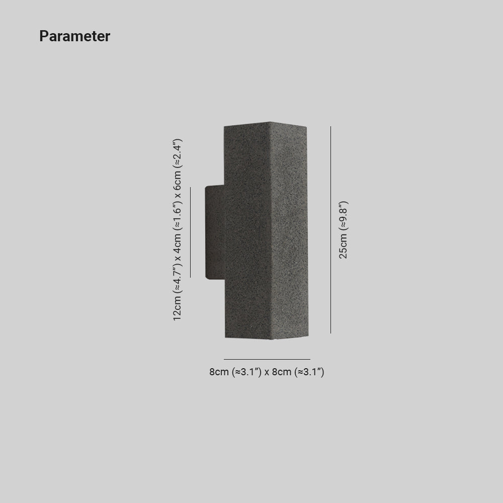 Cemento | Modern Minimalist Cement Outdoor Wall Lamp Fixture 2