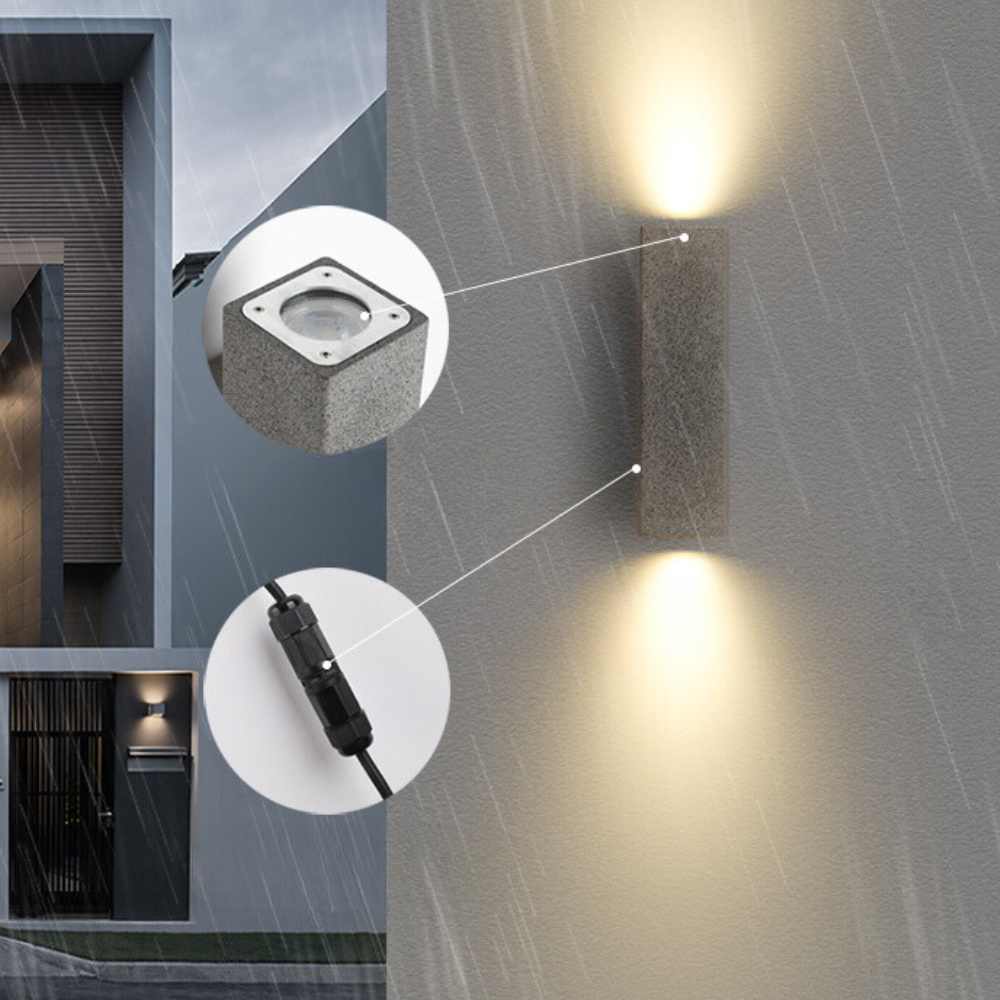 Cemento | Modern Minimalist Cement Outdoor Wall Lamp Fixture 5