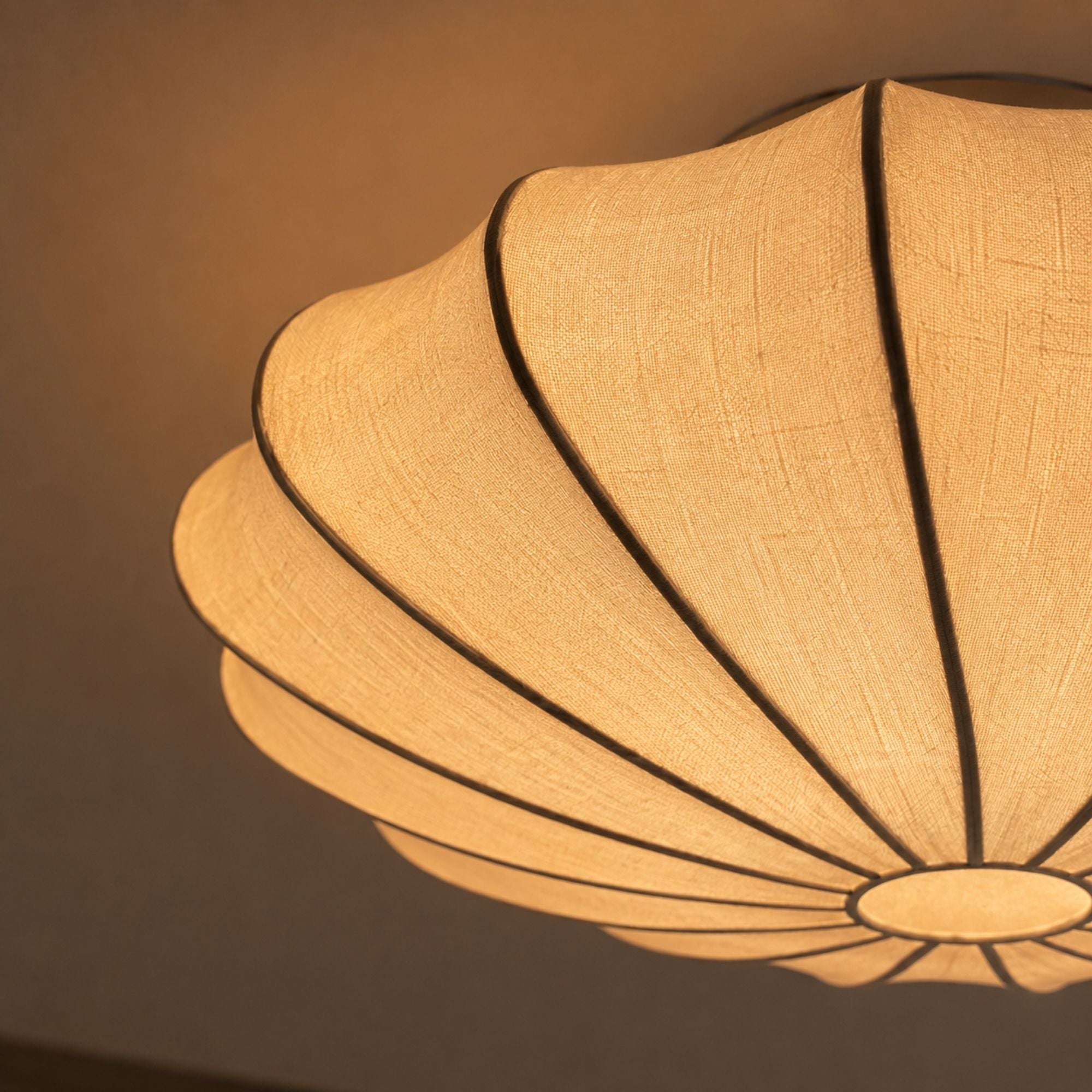 WabiSabi | Elegant Minimalist Silk LED Ceiling Light Fixture